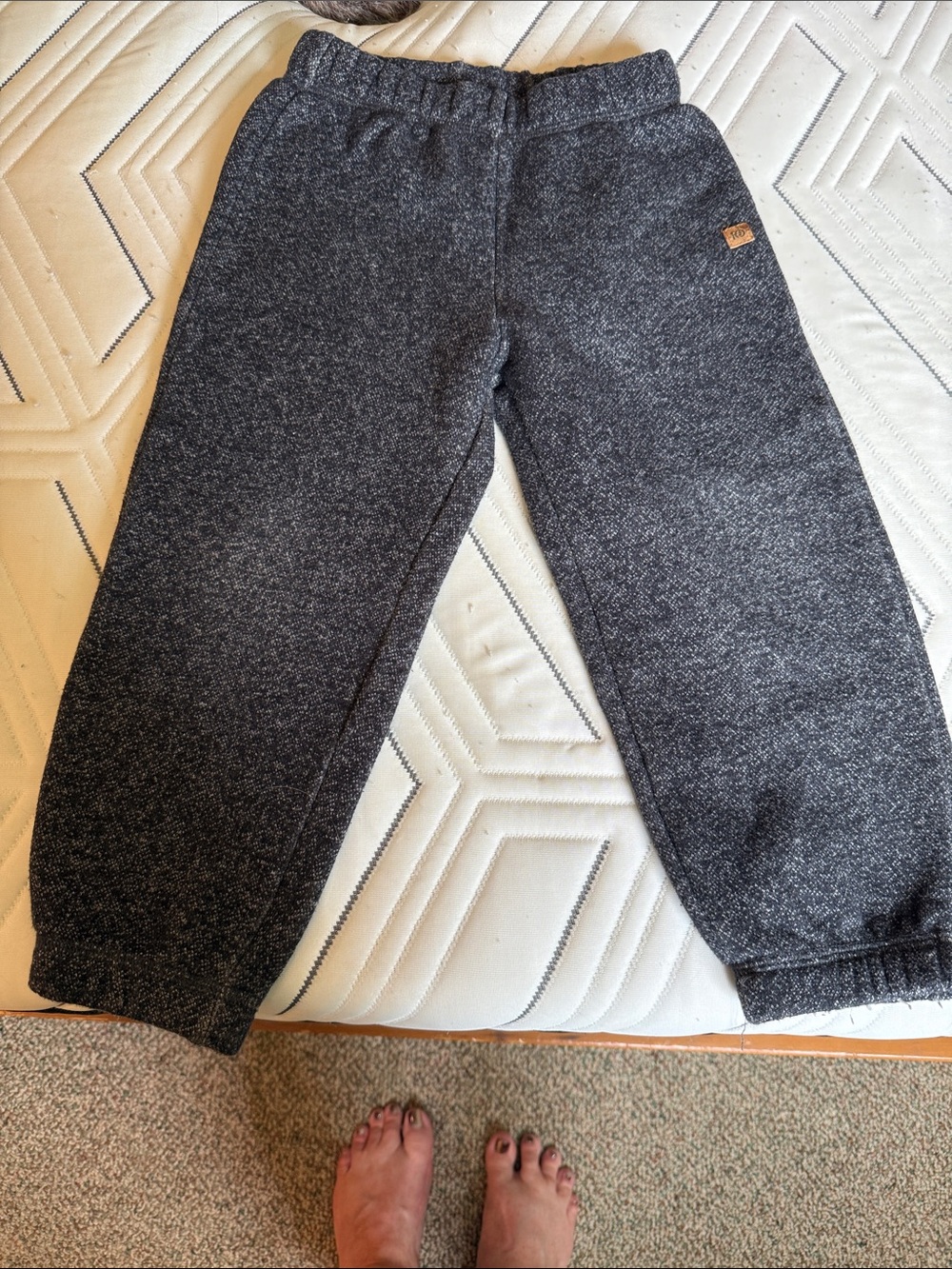 Kids Heathered Gray Elastic Waist Jogger Sweatpants